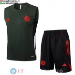 Senza Maniche Set Completo Maglia Bayern Monaco 2025/2026 Verde Navy Senza Maniche Set Completo Maglia Bayern Monaco 2025/2026 Verde Navy