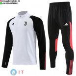 Felpa Da Allenamento Set Completo Juventus 23-24 Bianco Nero Rosa