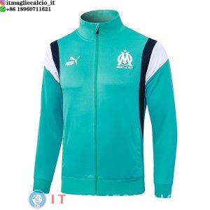 Giacca Lunga Zip Marseille 23-24 Verde Bianco