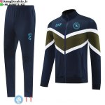 Giacca Lunga Zip Set Completo Napoli 24-25 Blu Navy Verde Giacca Lunga Zip Set Completo Napoli 24-25 Blu Navy Verde