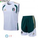 Senza Maniche Set Completo Maglia Italia 2026 Bianco Verde