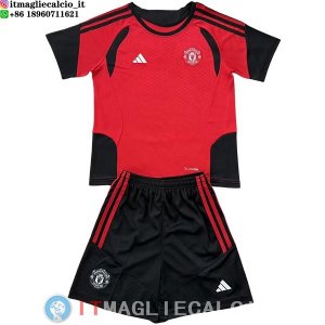 Maglia Set Completo Uomo Manchester United Speciale 2026/2027 Rosso Nero