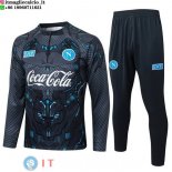 Felpa Da Allenamento Set Completo Bambino Napoli 25-26 Grigio Nero