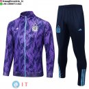 Giacca Set Completo Lunga Zip Argentina 2023 Purpureo