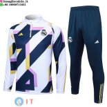 Felpa Da Allenamento Set Completo Real Madrid 2023/2024 Bianco Blu Purpureo