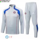 Felpa Da Allenamento Set Completo Bayern Monaco 25-26 Grigio Blu