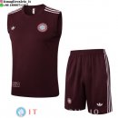 Senza Maniche Set Completo Maglia Bayern Monaco 2025/2026 Borgogna