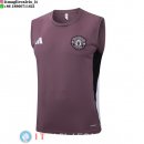 Senza Maniche Maglia Manchester United 2025/2026 Purpureo