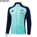 Giacca Lunga Zip Arsenal 25-26 Verde Luce Blu