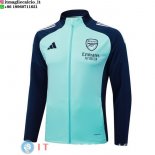 Giacca Lunga Zip Arsenal 25-26 Verde Luce Blu Giacca Lunga Zip Arsenal 25-26 Verde Luce Blu