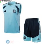 Senza Maniche Set Completo Maglia Argentina 2026 Blu