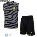 Senza Maniche Set Completo Maglia Juventus 2023/2024 Grigio Nero Giallo