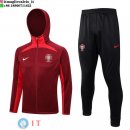 Giacca Set Completo Felpa Cappuccio Portogallo 2022 Rosso 0 Nero