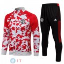 Giacca Set Completo Manchester United 21-22 I Rosso Bianco Nero