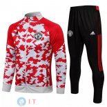 Giacca Set Completo Manchester United 21-22 I Rosso Bianco Nero