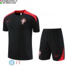 Formazione Maglia Set Completo Portogallo 2024 Nero Rosso