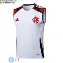 Senza Maniche Maglia Flamengo 2025/2026 Bianco Rosso