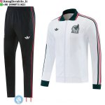 Giacca Set Completo Lunga Zip Messico 2026 Bianco Giacca Set Completo Lunga Zip Messico 2026 Bianco
