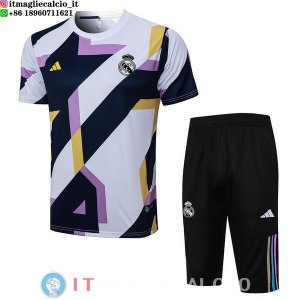 Formazione Maglia Set Completo Real Madrid 2023/2024 Bianco Nero Giallo