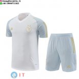 Formazione Bambino Set Completo Maglia Algeria 2023 Bianco Grigio