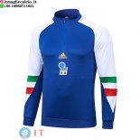 Felpa Da Allenamento Italia 2023 Blu Bianco