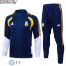 Giacca Full Zip e Pantaloni Allenamento Real Madrid 26-27 Blu Navy Bianco