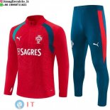 Tuta da Allenamento Bambino Portogallo Mezza Cerniera 2026 Rosso Verde