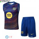 Senza Maniche Set Completo Maglia Barcellona 2025/2026 Blu Giallo
