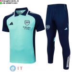POLO Maglia Set Completo Arsenal 2025/2026 Verde Blu