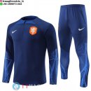 Felpa Da Allenamento Set Completo Bambino Paesi Bassi 2022 III Blu