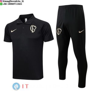 POLO Maglia Set Completo Corinthians Paulista 2023/2024 Nero