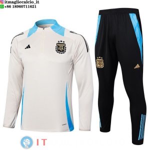 Felpa Da Allenamento Set Completo Argentina 2024 Giallo Blu