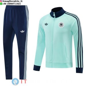 Giacca Full Zip e Pantaloni Allenamento Germania 2026 Verde I Blu