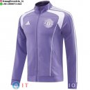 Giacca Lunga Zip Manchester United 25-26 Purpureo