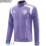 Giacca Lunga Zip Manchester United 25-26 Purpureo Giacca Lunga Zip Manchester United 25-26 Purpureo