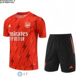 Formazione Set Completo Maglia Arsenal 2023/2024 Rosso I Nero