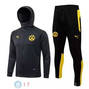 Giacca Felpa Cappuccio Borussia Dortmund 21-22 Grigio Giallo