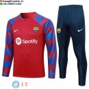 Felpa Da Allenamento Set Completo Barcellona 23-24 Rosso Blu