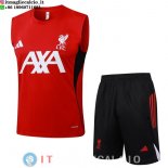 Senza Maniche Set Completo Maglia Liverpool 2025/2026 Rosso Nero