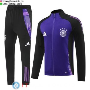 Giacca Set Completo Lunga Zip Germania 2025 Purpureo Nero