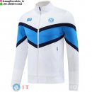 Giacca Full Zip Allenamento Napoli 2025/2026 Bianco III Blu