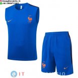 Senza Maniche Set Completo Maglia Francia 2026 Blu Senza Maniche Set Completo Maglia Francia 2026 Blu