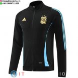 Giacca Lunga Zip Argentina 2024 Nero Blu