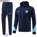 Giacca Felpa Cappuccio Set Completo Chelsea 25-26 Blu Navy