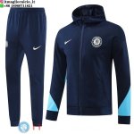 Giacca Felpa Cappuccio Set Completo Chelsea 25-26 Blu Navy