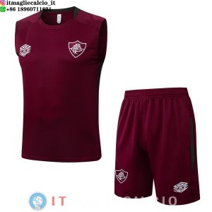 Senza Maniche Set Completo Maglia Fluminense 2025/2026 Rosso