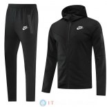 Giacca Felpa Cappuccio Set Completo Nike 22-23 I Nero