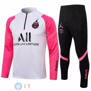 Giacca Set Completo Paris Saint Germain 21-22 Rosa Bianco Nero