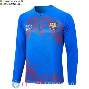 Felpa Da Allenamento Barcellona 23-24 Blu Rosso
