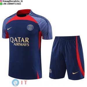 Formazione Maglia Set Completo Paris Saint Germain 2023/2024 Blu Rosso